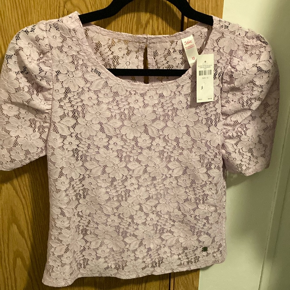 Justice  Lace Top with Cami underneath New 12 Month